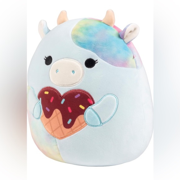 NWT 10” Caedia the Cow Holding Heart Squishmallow—Valentines Day Collection - Picture 4 of 5